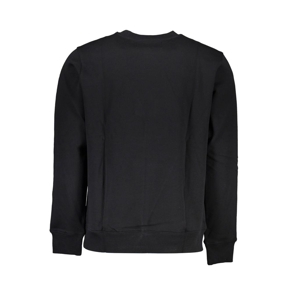 Calvin Klein Sleek Black Cotton Crew Neck Sweatshirt