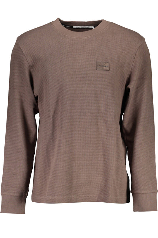 Calvin Klein Eco-Conscious Crew-Neck Sweater in Brown