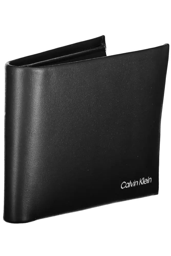 Calvin Klein Elegant Black Leather Wallet with RFID Blocking