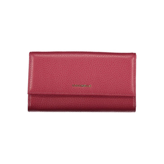 Coccinelle Elegant Dual-Compartment Pink Leather Wallet