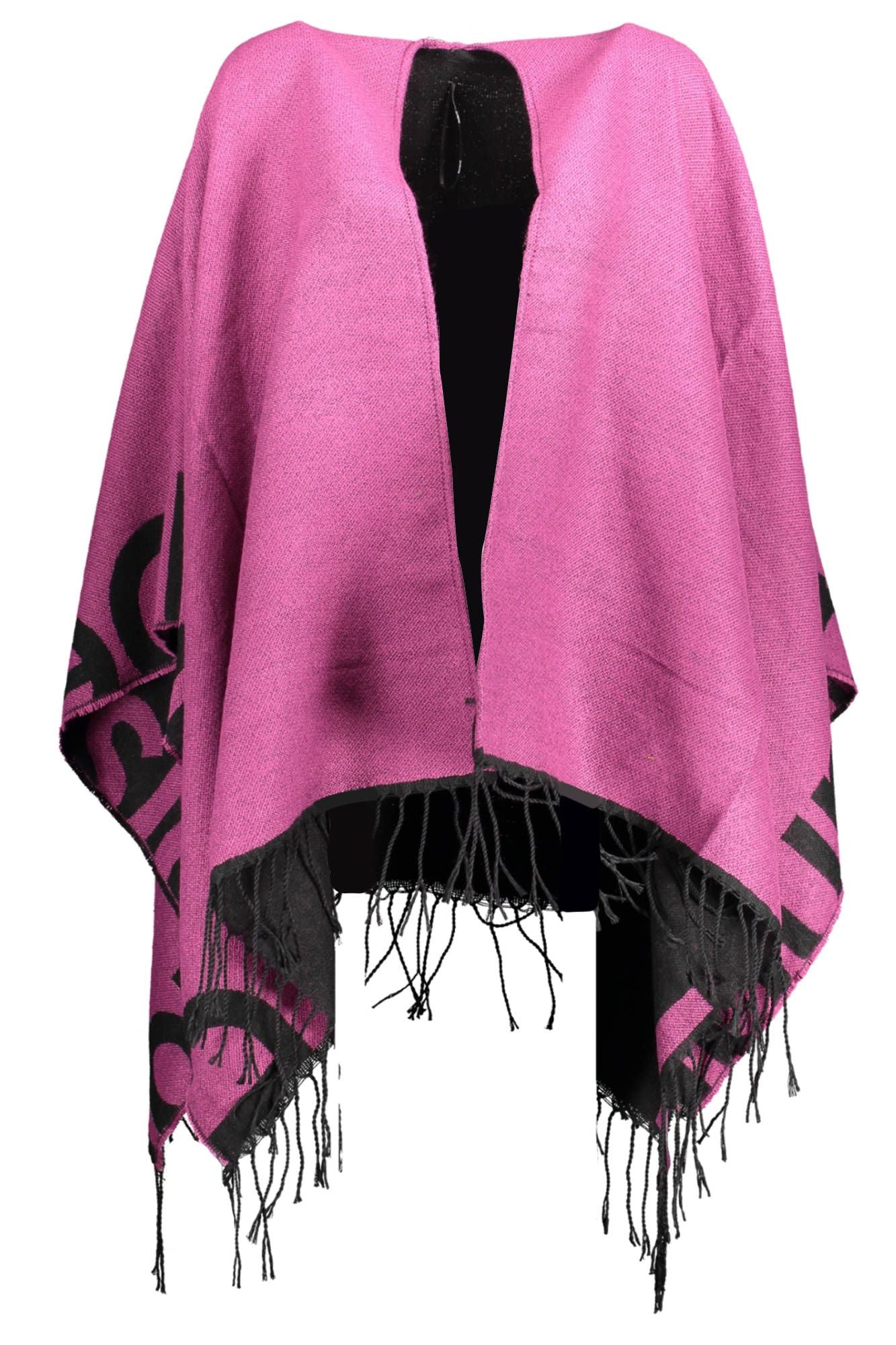 Desigual Chic Purple Poncho with Contrasting Details