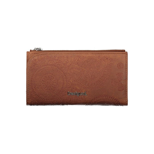 Desigual Elegant Brown Two-Compartment Wallet