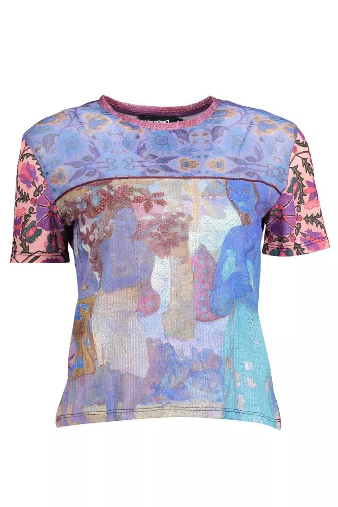 Desigual Ethereal Light Blue Printed Tee