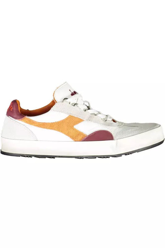 Diadora Chic White Sporty Lace-Up Sneakers