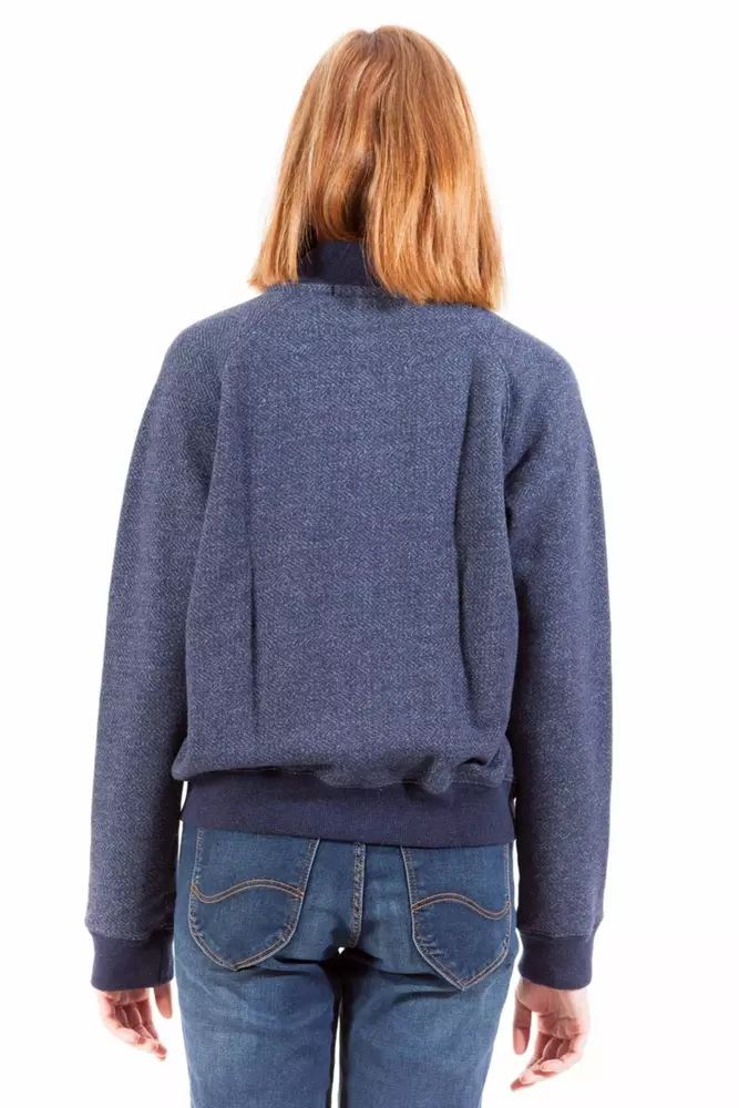 Gant Elegant Long Sleeve Zip Sweatshirt in Blue