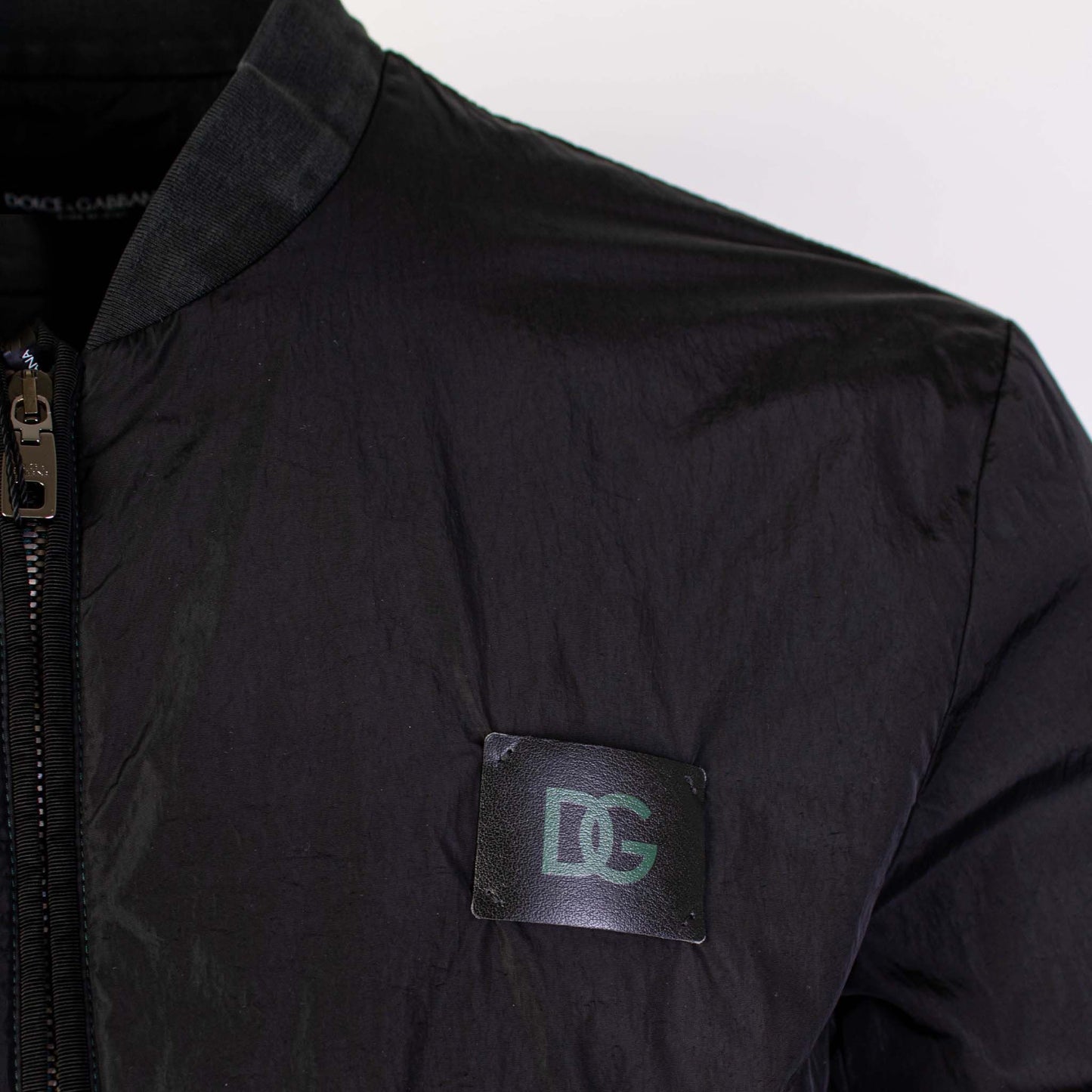 Dolce & Gabbana Sleek Black Bomber Jacket for the Dapper Gentleman