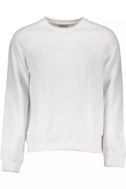 Guess Jeans Crisp White Organic Cotton Sweatshirt