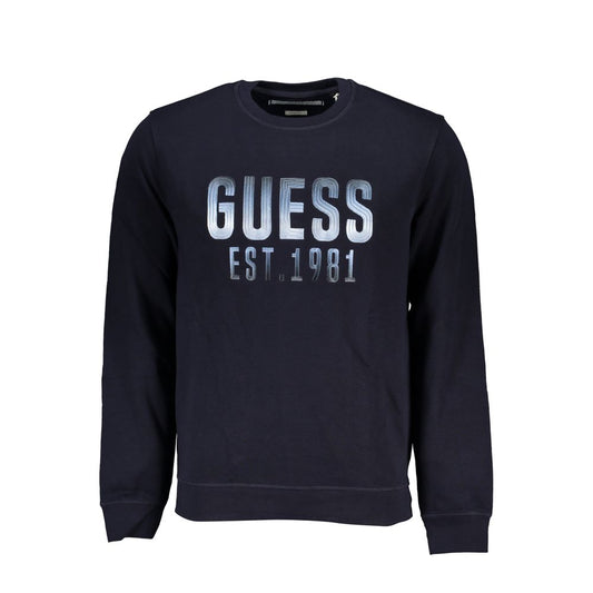 Guess Jeans Sleek Blue Crew Neck Slim Fit Sweatshirt