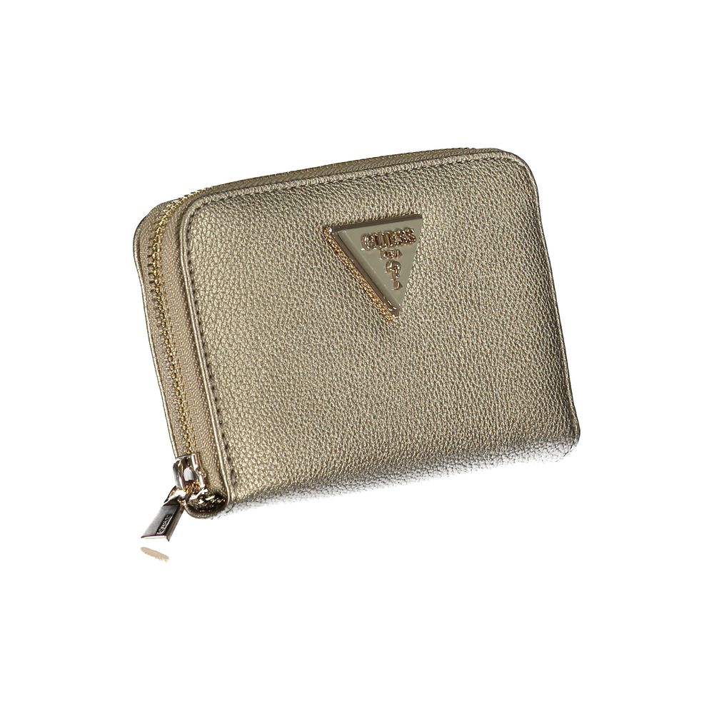 Guess Jeans Elegant Gold Polyethylene Wallet for Women