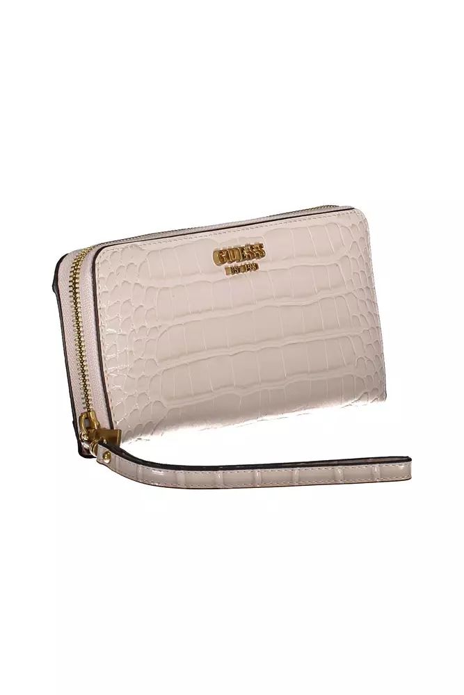 Guess Jeans Chic Pink Wallet with Contrasting Details