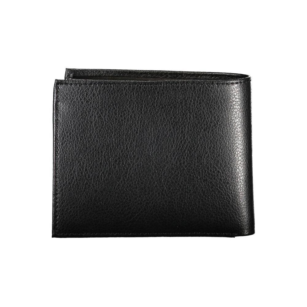 Guess Jeans Chic Black Leather Dual-Compartment Wallet