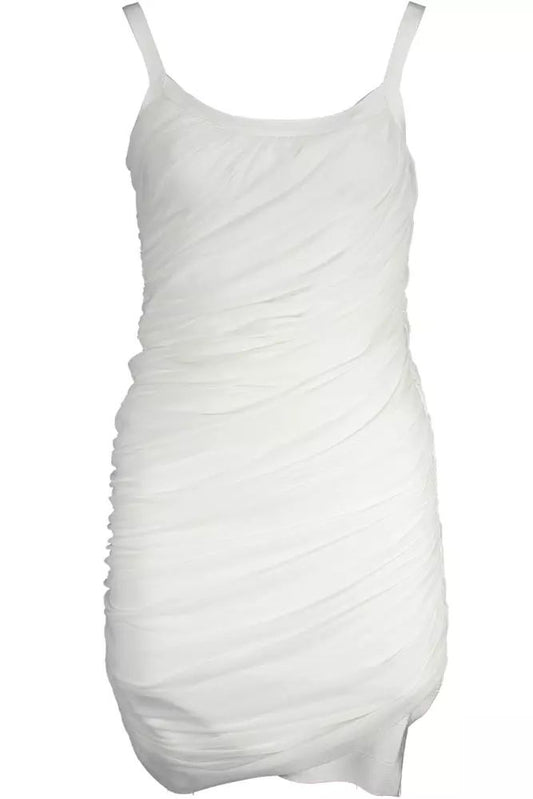 Marciano by Guess Elegant White Tank Dress with Zip Accent