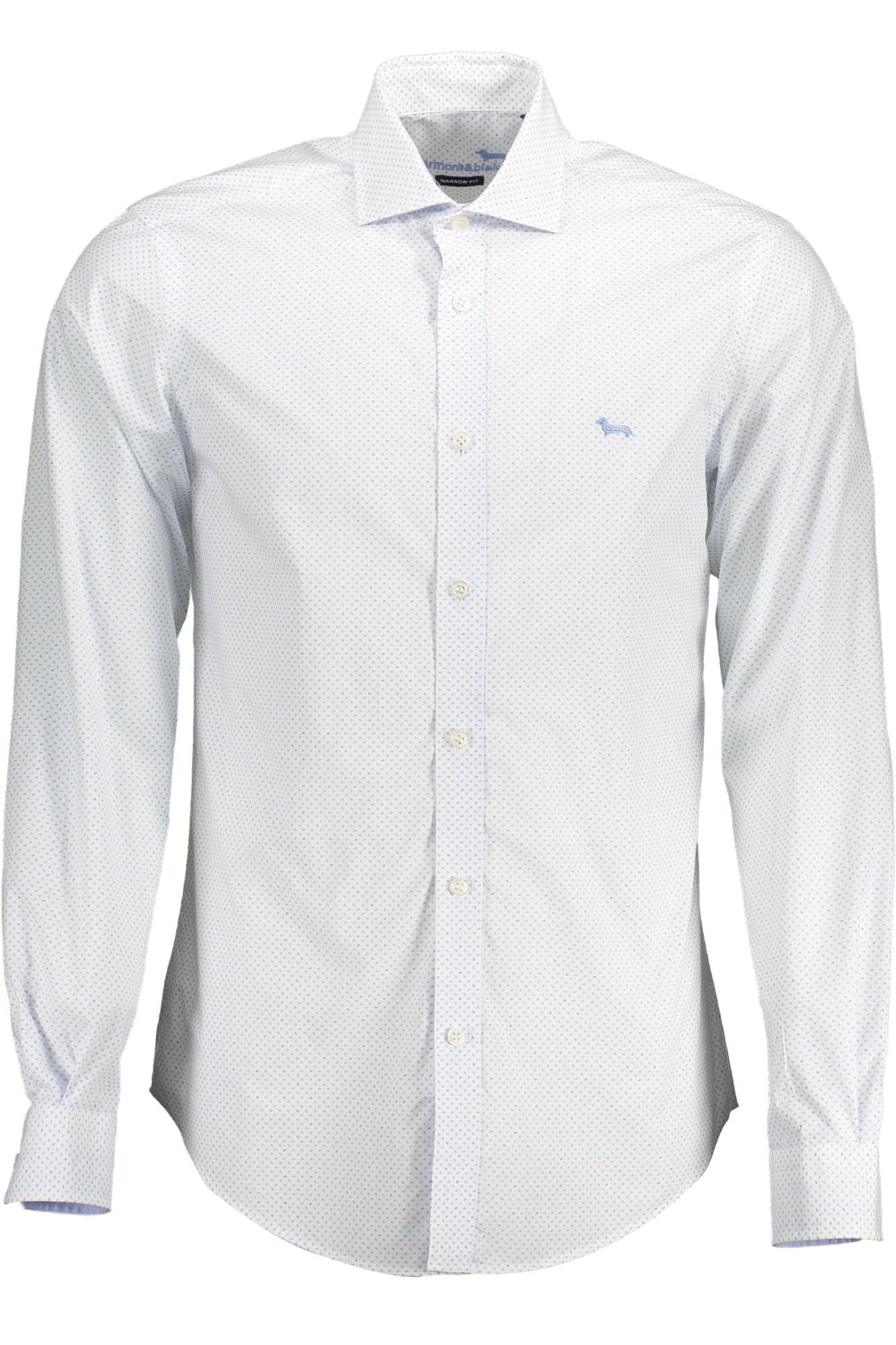 Harmont & Blaine Elegant White Cotton Shirt with Contrast Detailing