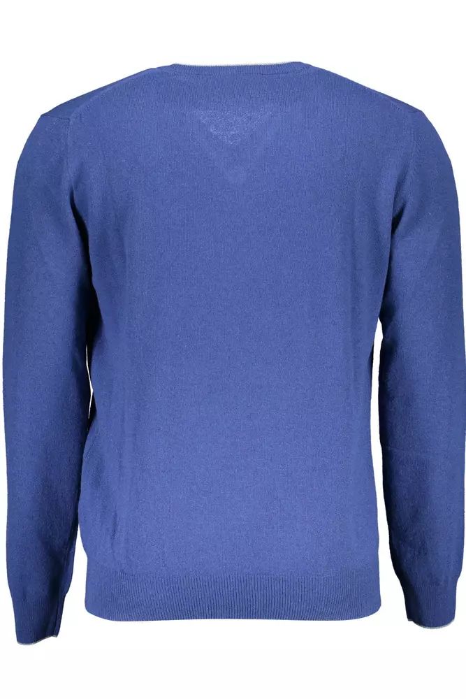 Harmont & Blaine Dapper V-Neck Sweater with Contrasting Details