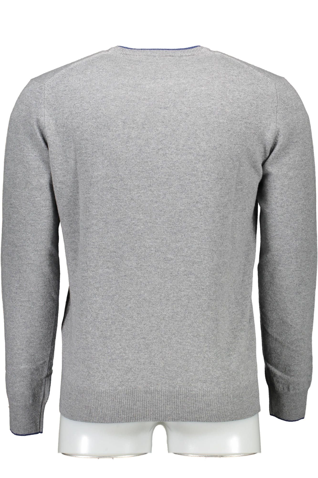 Harmont & Blaine Elegant Gray Sweater with Contrasting Accents