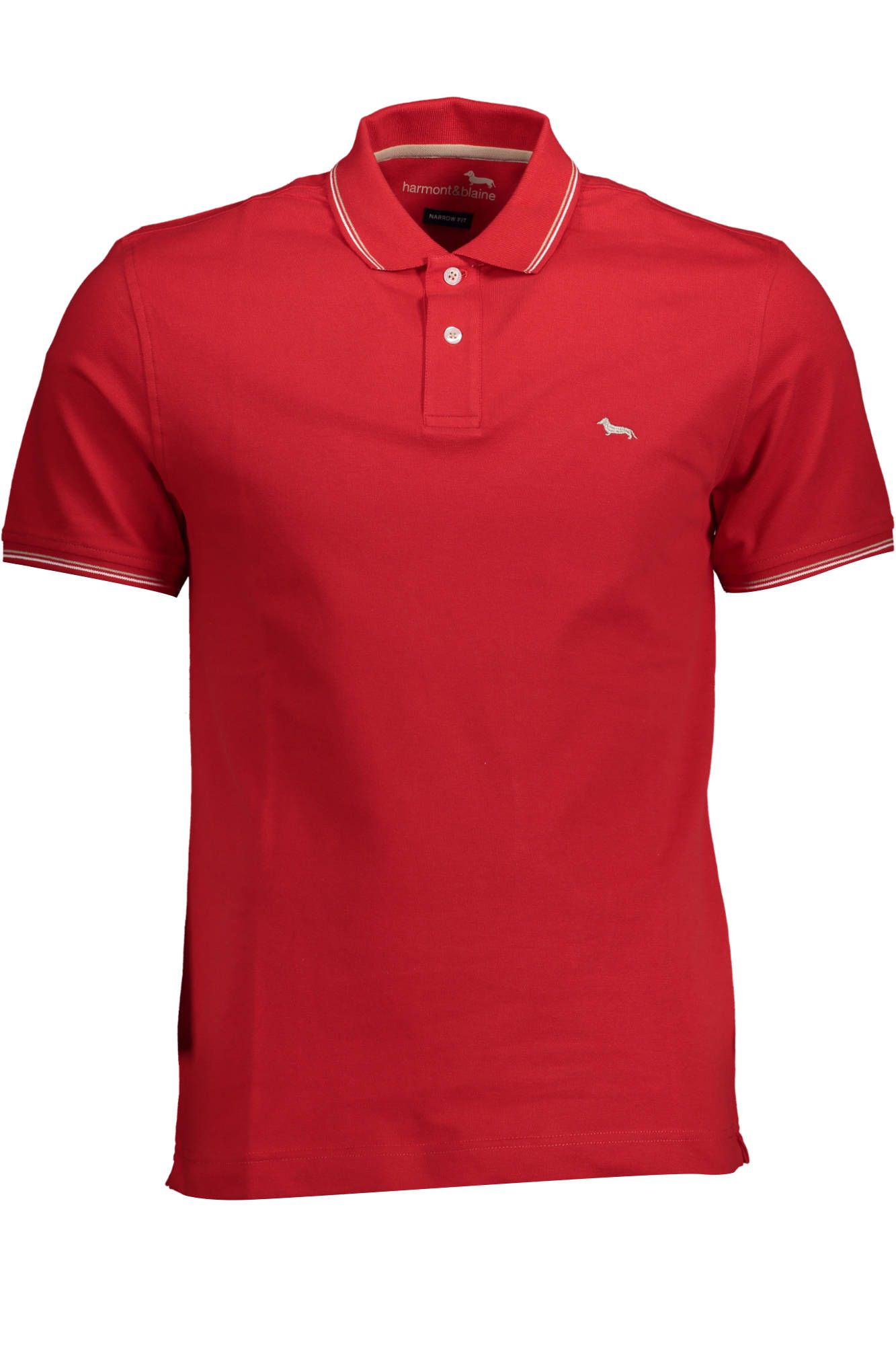 Harmont & Blaine Sleek Pink Polo with Contrast Detailing