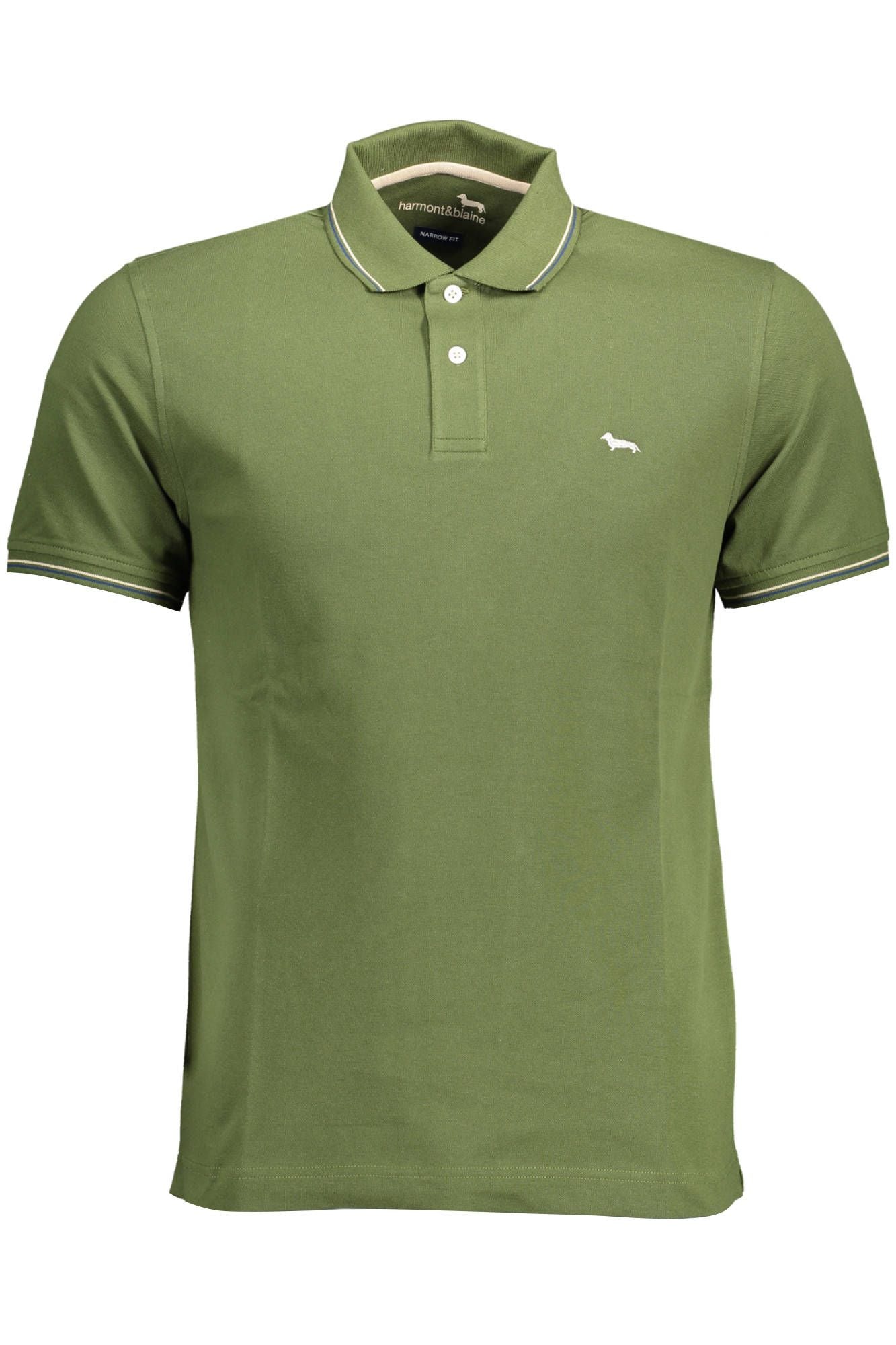 Harmont & Blaine Sleek Green Short-Sleeved Polo for Men