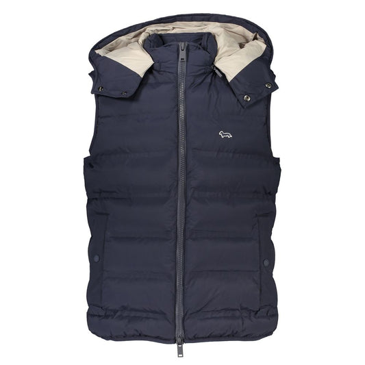 Harmont & Blaine Sleek Sleeveless Zip Jacket with Removable Hood