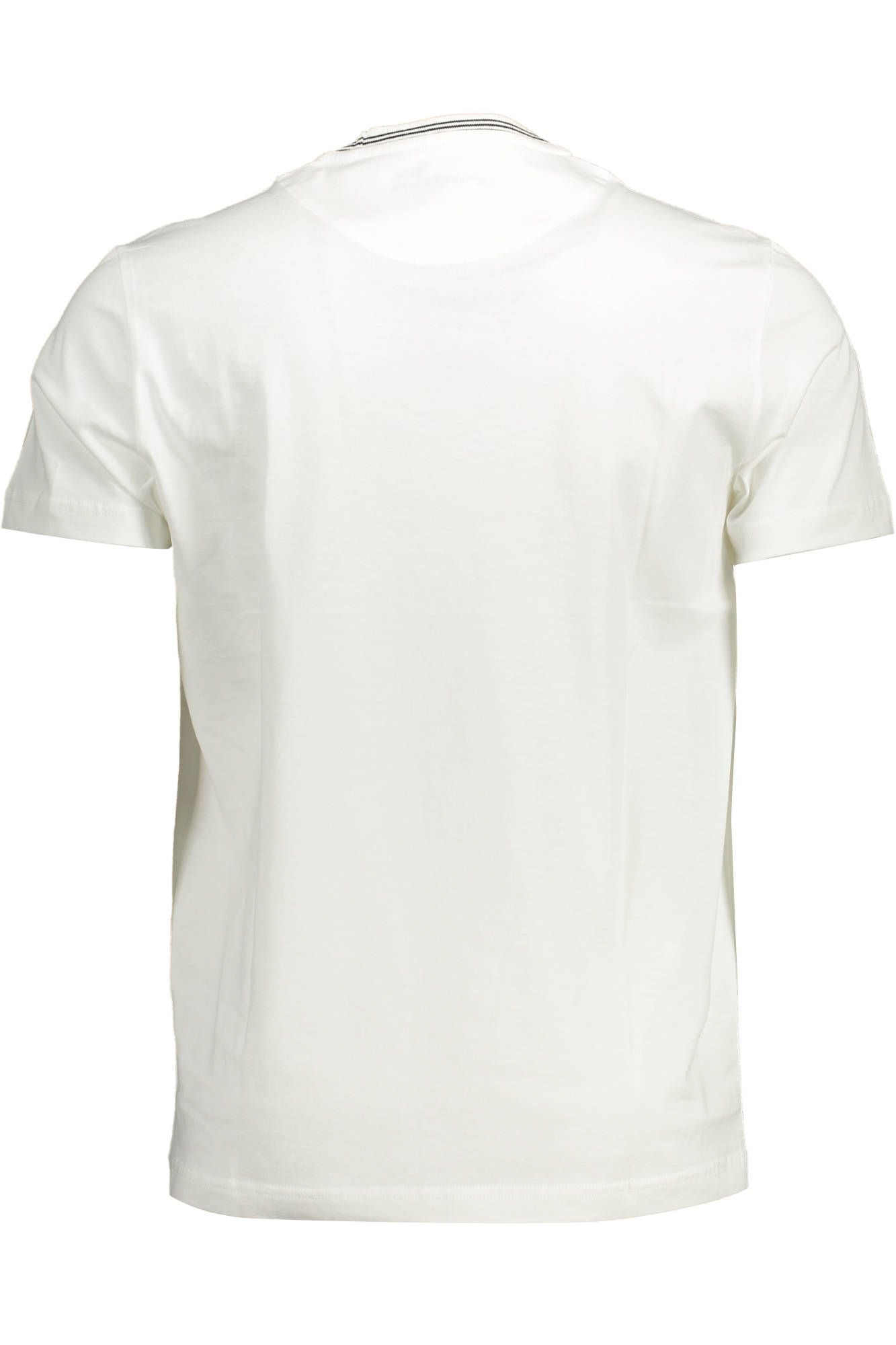 Harmont & Blaine Chic White Cotton Crew Neck Tee with Contrasting Details