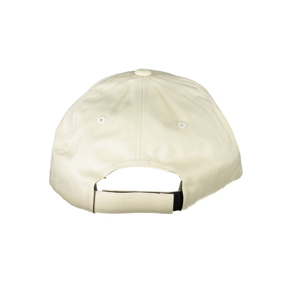 Hugo Boss Elegant Beige Cotton Visor with Iconic Embroidery