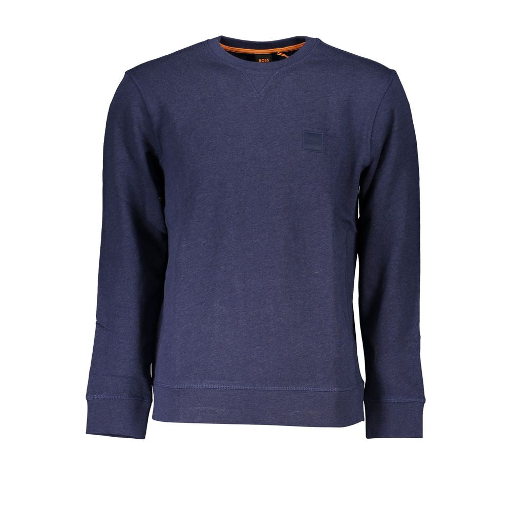 Hugo Boss Sleek Blue Organic Cotton Sweatshirt