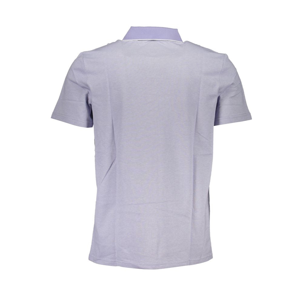 Hugo Boss Elegant Purple Cotton Polo with Contrast Details