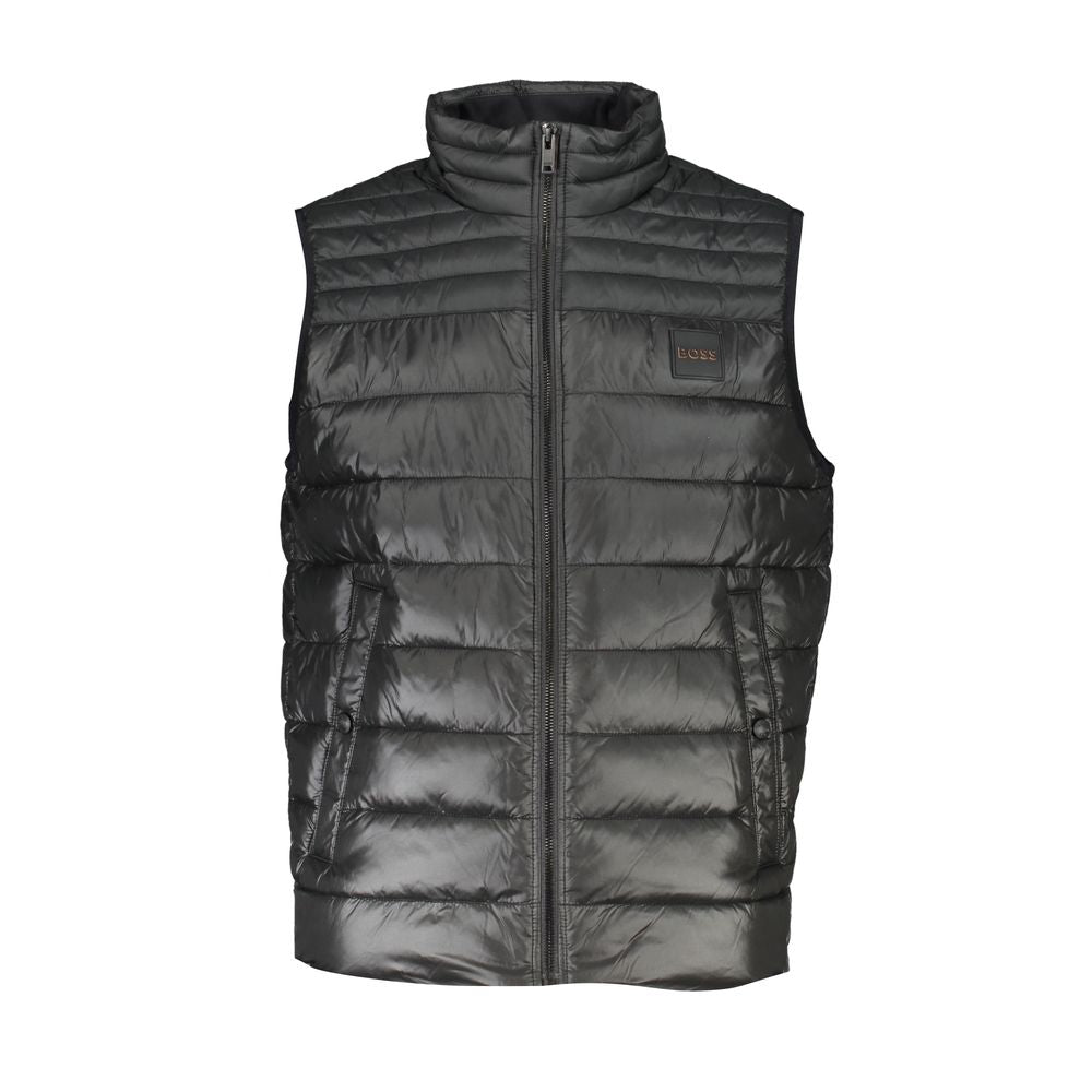 Hugo Boss Sleeveless Zip Vest with Logo Detail