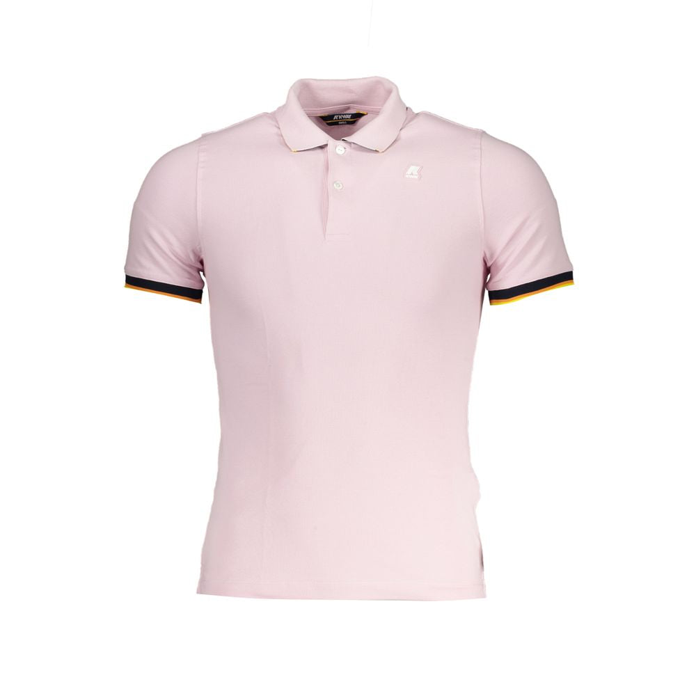 K-WAY Chic Pink Polo with Contrast Detailing