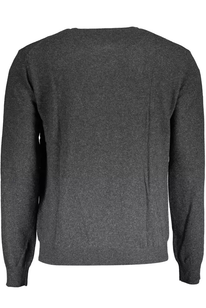 La Martina Elegant Gray Wool-Blend Sweater