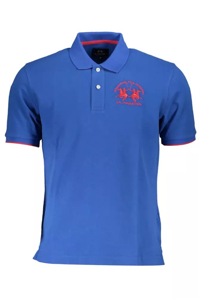 La Martina Elegant Short-Sleeved Polo Shirt with Contrast Details