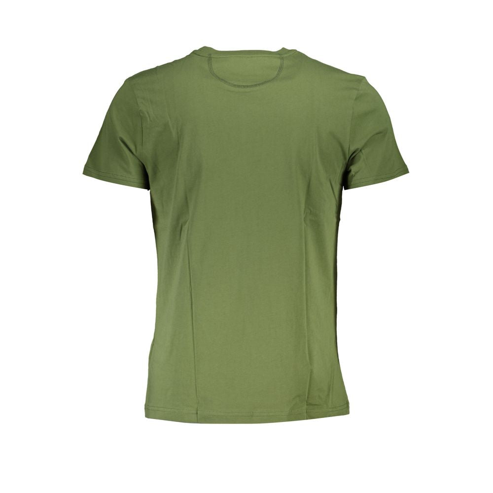 La Martina Elegant Green Crew Neck Cotton Tee