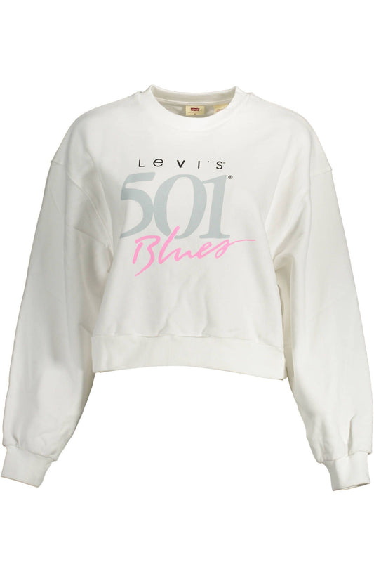 Levi's Chic White Cotton Round Neck Sweater