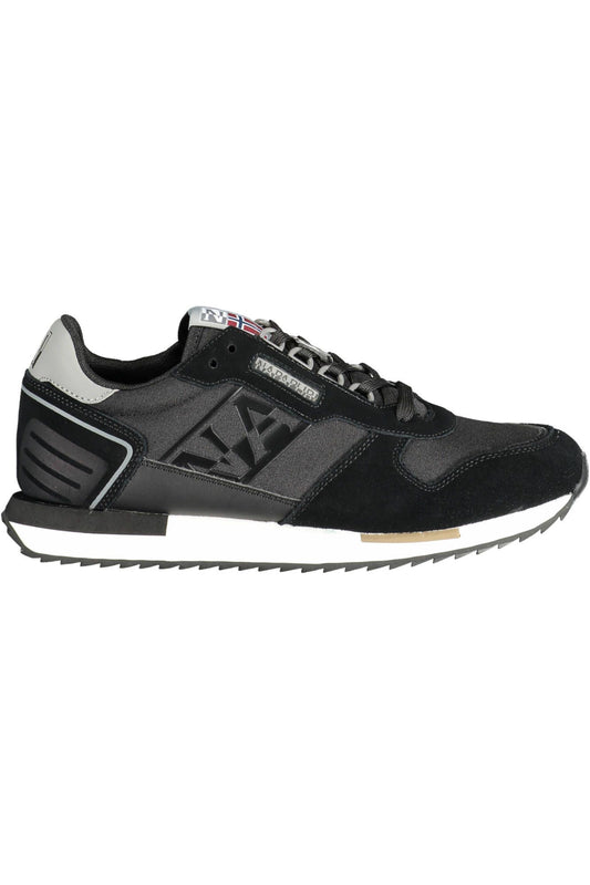 Napapijri Sleek Black Sneakers with Logo Accent