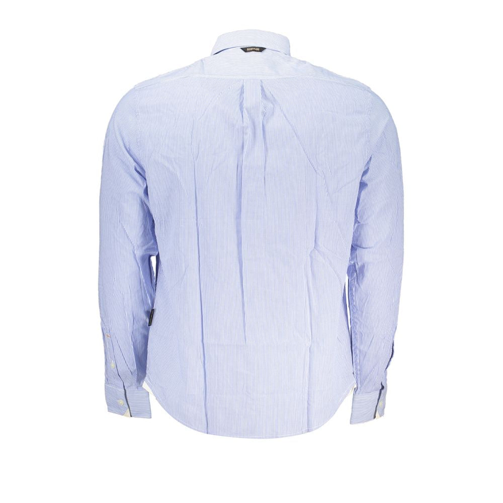 Napapijri Elegant Long Sleeved Blue Shirt with French Collar