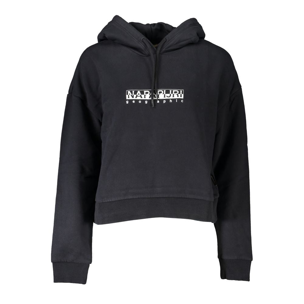 Napapijri Chic Black Fleece Hooded Sweatshirt