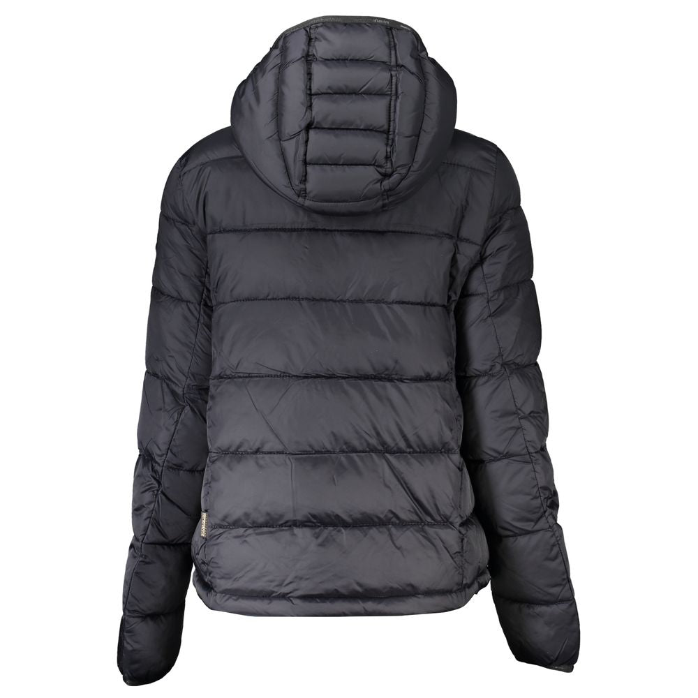 Napapijri Chic Black Hooded Casual Jacket