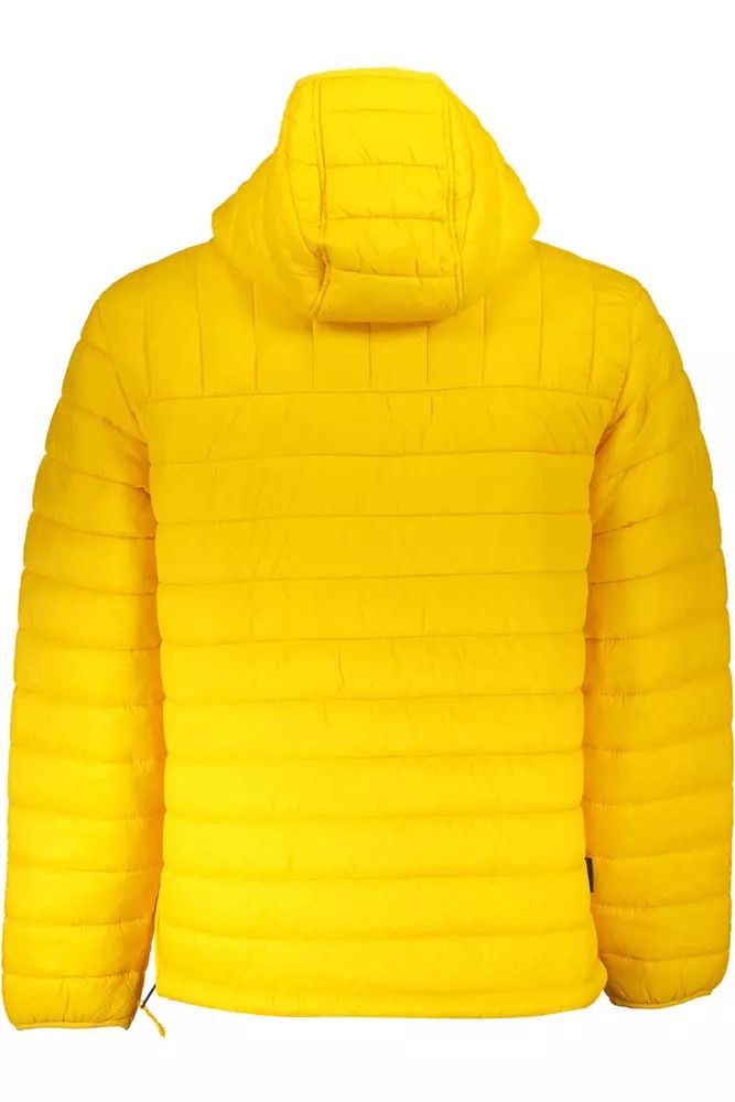 Napapijri Vibrant Yellow Hooded Jacket with Contrasting Details