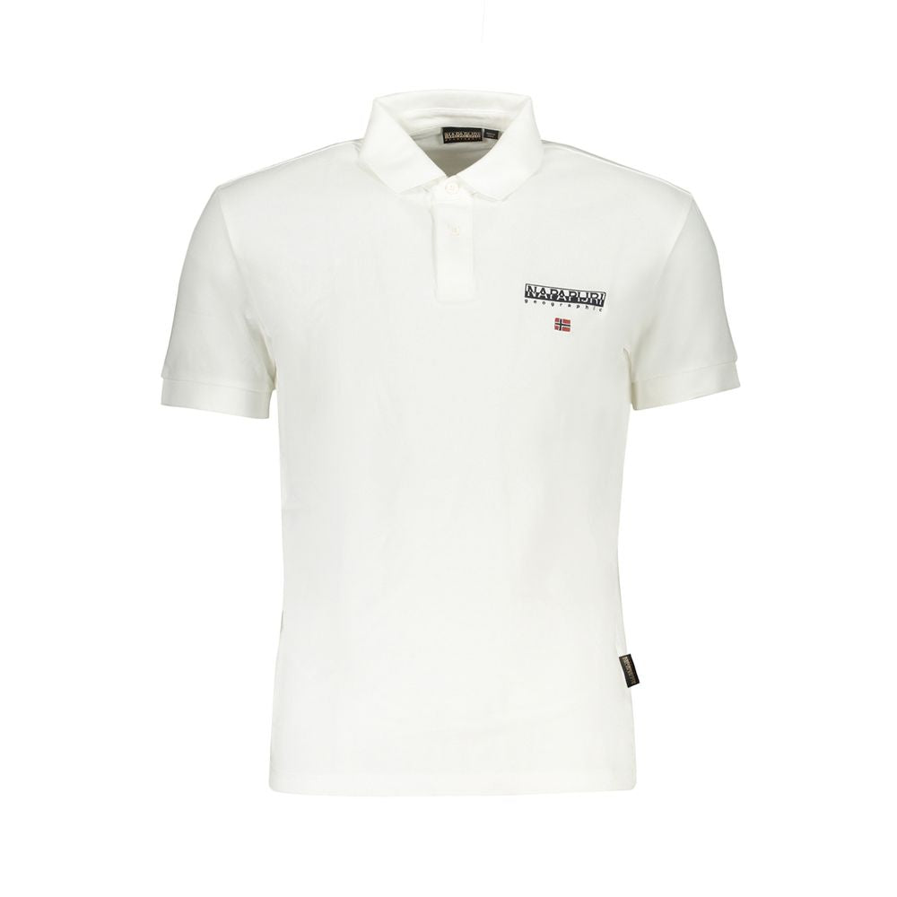 Napapijri Elegant White Contrasting Polo for Men