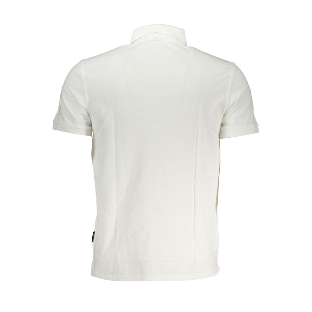 Napapijri Elegant White Polo with Contrast Details