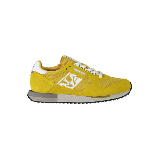 Napapijri Vibrant Yellow Contrast Lace-Up Sneakers