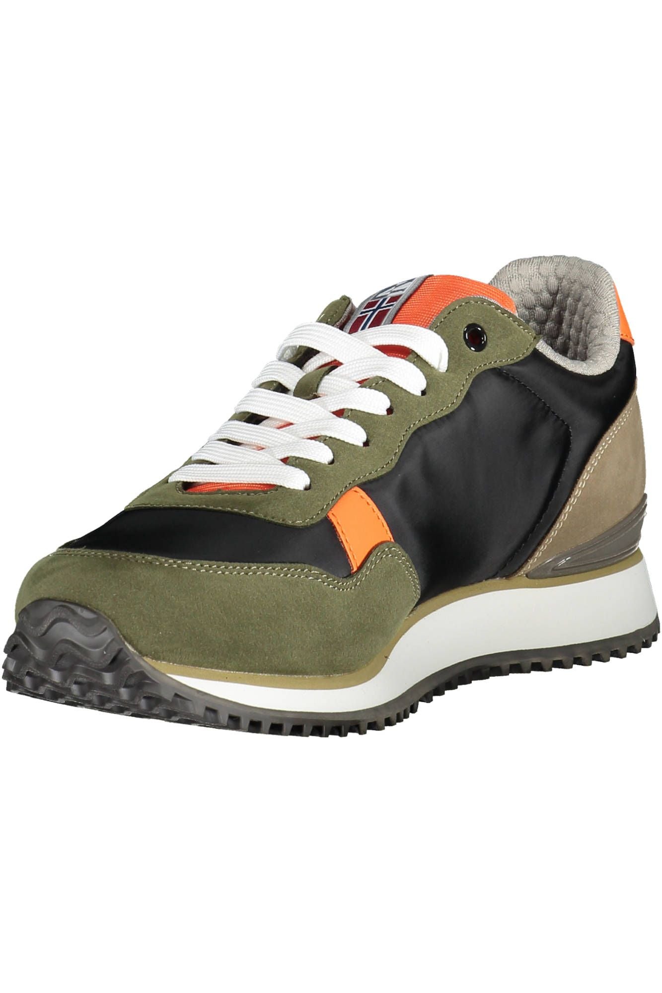 Napapijri Green Contrasting Lace-Up Sports Sneakers