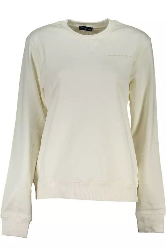 North Sails Chic Organic Cotton White Crewneck Sweater