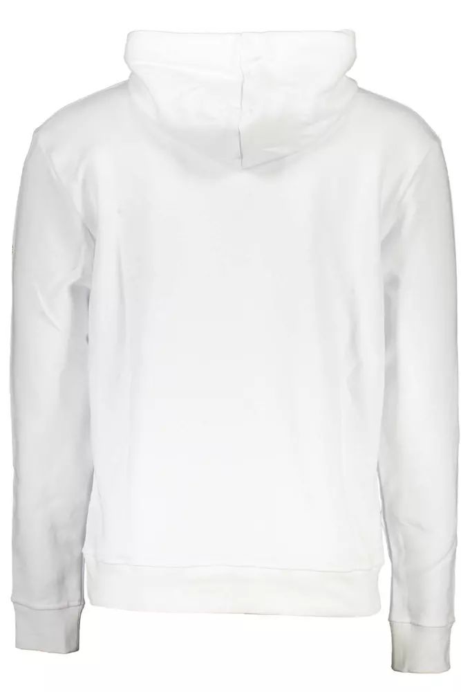 North Sails Chic White Hooded Sweatshirt with Central Pocket