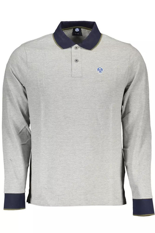 North Sails Elegant Long-Sleeved Contrasting Polo Shirt