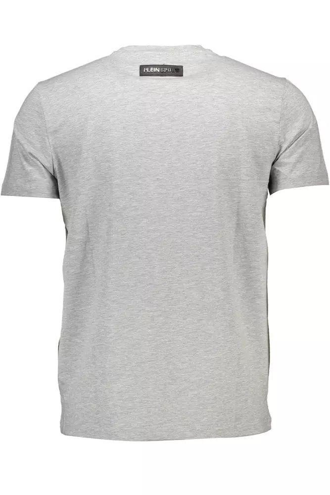 Plein Sport Sleek Gray Fitness Essential Tee