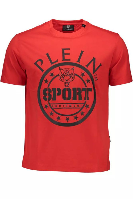 Plein Sport Chic Pink Logo Tee with Contrasting Details