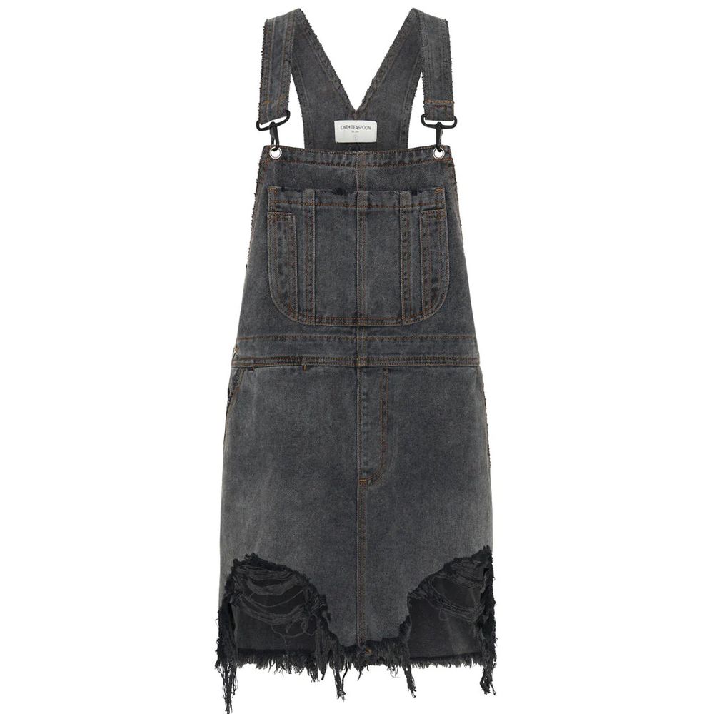 One Teaspoon Chic Denim Shoulder Pad Dress