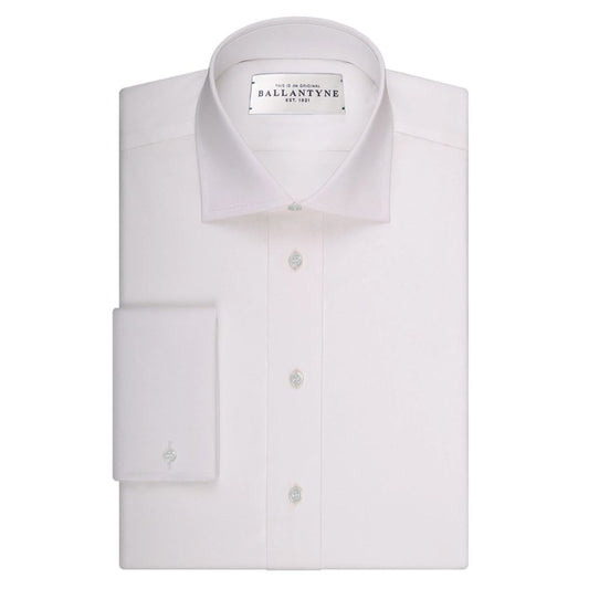 Ballantyne Elegant White Cotton Men's Shirt