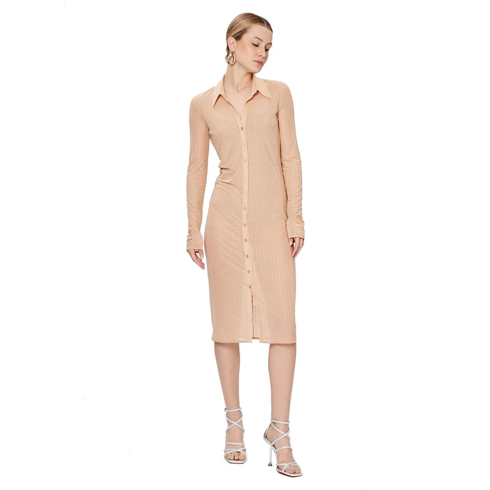 Patrizia Pepe Polished Beige Linen Blazer