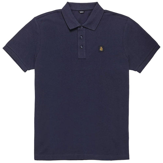 Refrigiwear Chic Blue Cotton Polo - Embroidered Logo